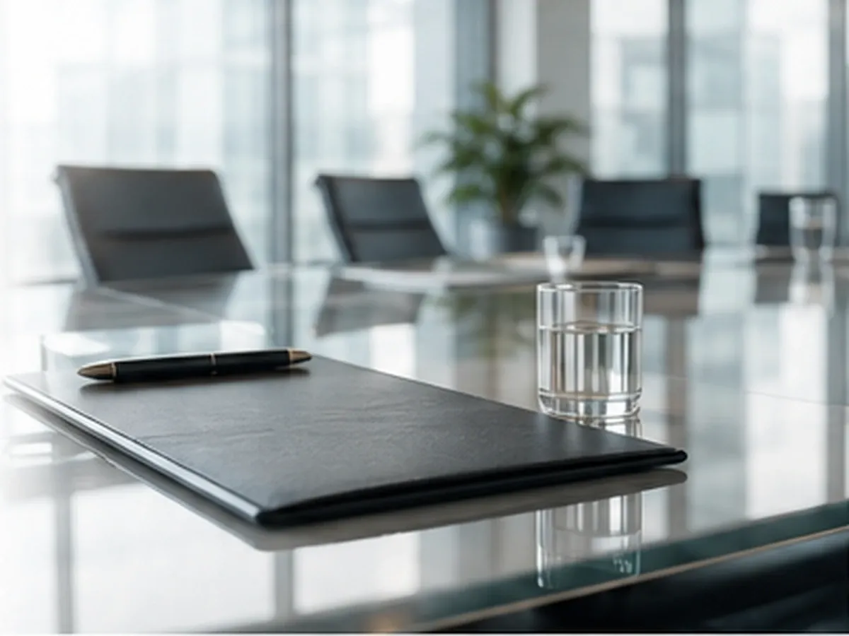Conceptual professional boardroom detail